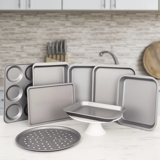 Belfry Kitchen Ravenwood 8 Piece Non-Stick Steel Bakeware Set
