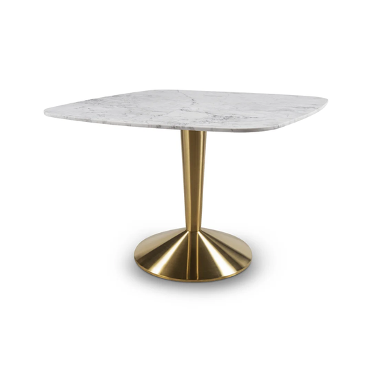 Arthers 110cm Genuine Marble Pedestal Dining Table