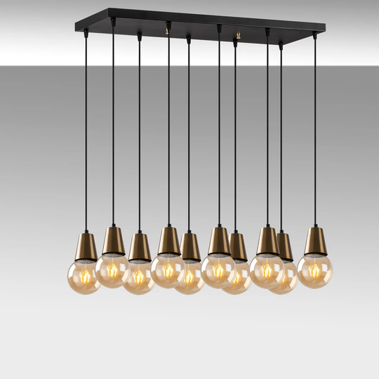 Randles 10 - Light Kitchen Island Bulb Pendant