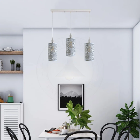 Adelfa 3-Light Kitchen Island Drum Pendant
