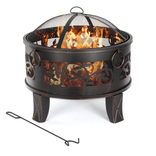 57Cm H x 66Cm W Wood Burning Outdoor Fire Pit