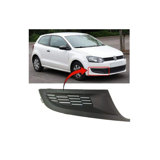 VW Polo Mk8 2009-2014 Front Bumper Fog Grille Cover Trim Driver Side