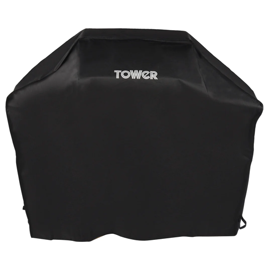 Tower T978500COV Cover for Barbecue, Compatible with Most 2 Burner BBQs up to H112 x W120 x D53cm, Black