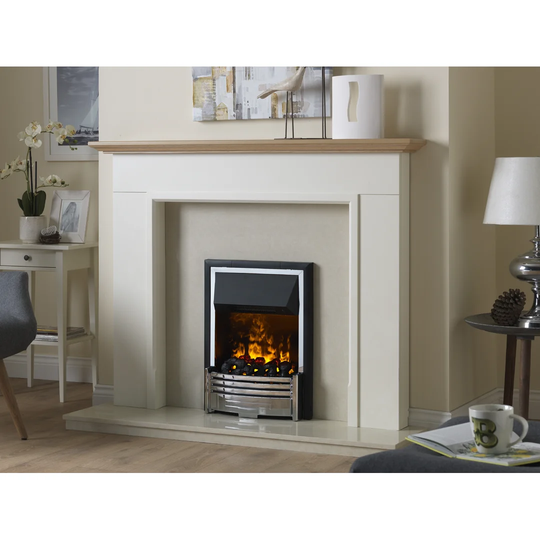 Dimplex Pomona Optimyst Ultra-realistic 3D Flame Effect Inset Fire, Chrome with remote control