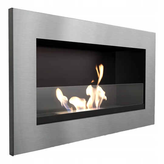 Wall-Mounted Ethanol Fireplace Golf Polished Finish
