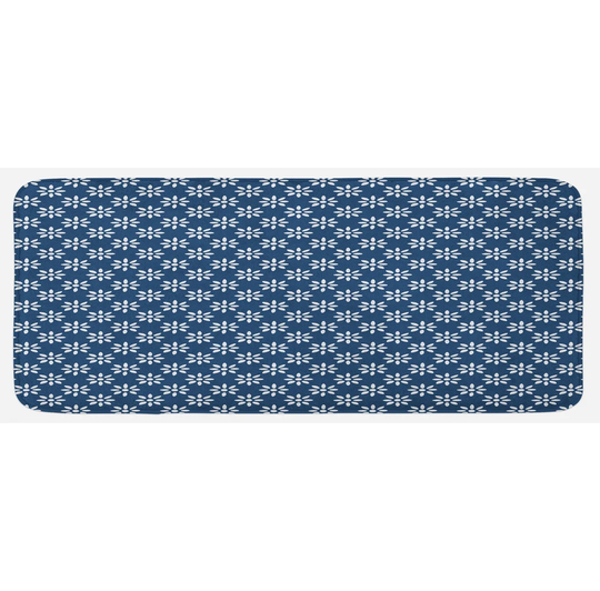 Jaylene Dutch Classic Delft Flowers Kitchen Mat