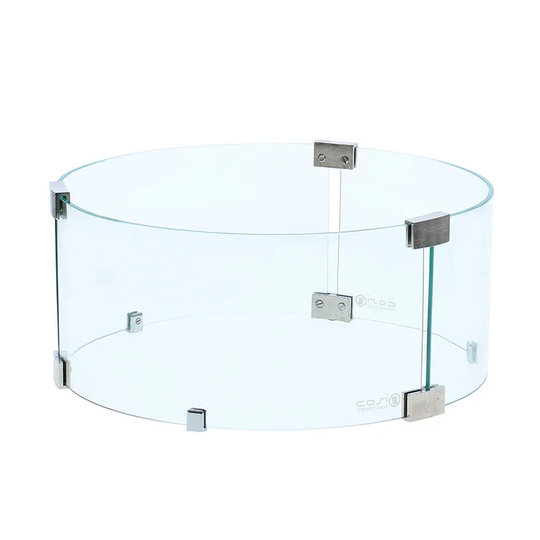 Himanshu 3 Panel Glass Fireplace Screen