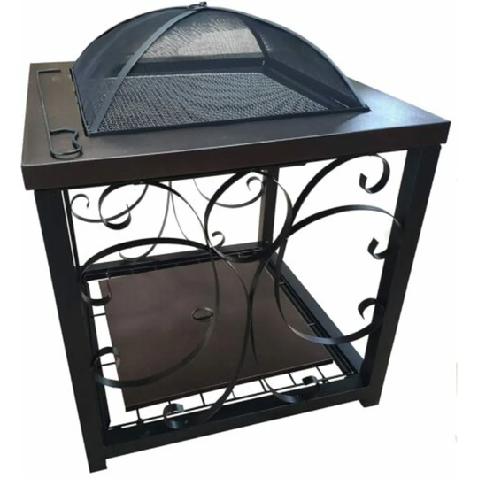 Arguelles 70Cm H x 71Cm W Cast Iron Outdoor Fire Pit with Lid