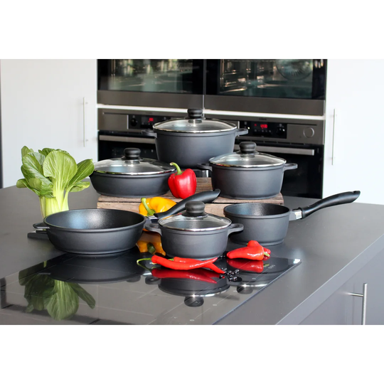 ELO Basic 10 Piece Aluminium Non Stick Cookware Set