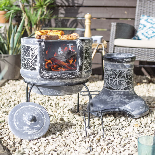 Blaze Clay Wood Burning Chiminea