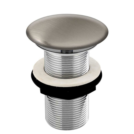 Brushed Nickel Basin Bathroom Sink Full cover click clack waste