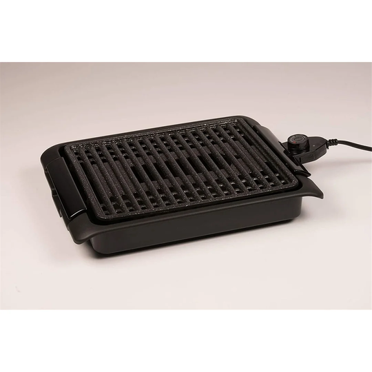 STARLYF SMOKEFREE Grill As Seen On TV Cooking And Grilling BBQ - Indoor Barbecue Grill With Adjustable Thermostat Drip Tray Easy Clean Non-Stick Gridd