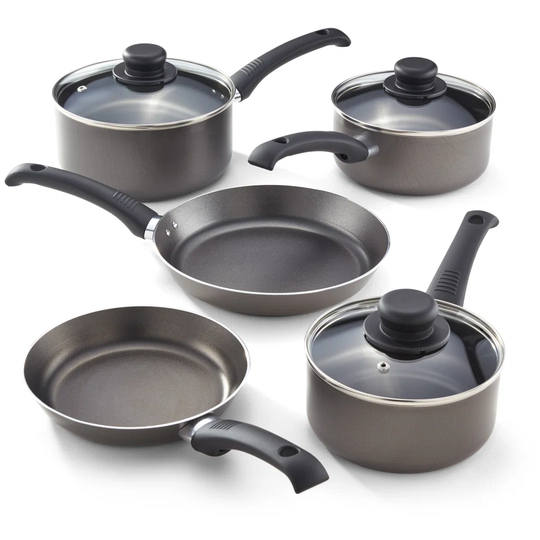 Judge Everyday, Teflon Non-Stick 5 Piece Saucepan Set, 16/18/20Cm Saucepans, 20/24Cm Frying Pans