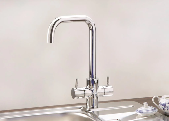 Huck Pull Down Touch Twin Lever Monobloc Tap