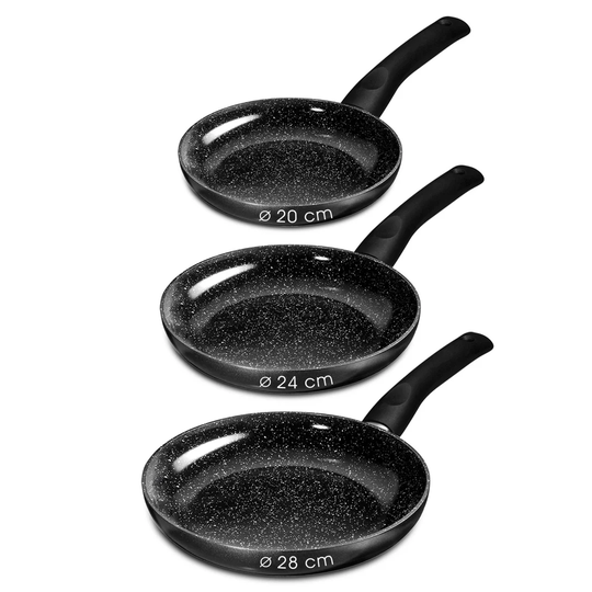 Ceramic 3 Piece Non-Stick Frying Pan Set