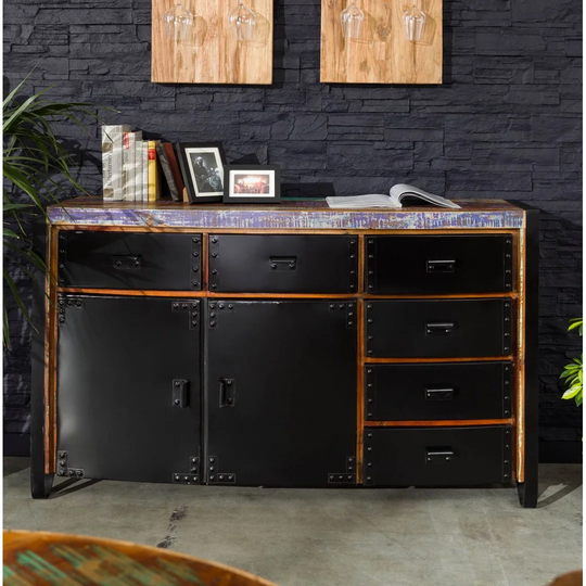 Iron and Old Wood Sideboard