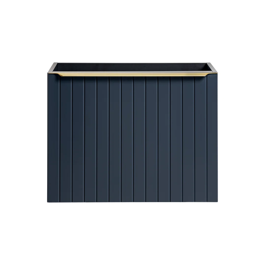 60Cm Wall Mounted Single Bathroom Vanity Base Only in Navy