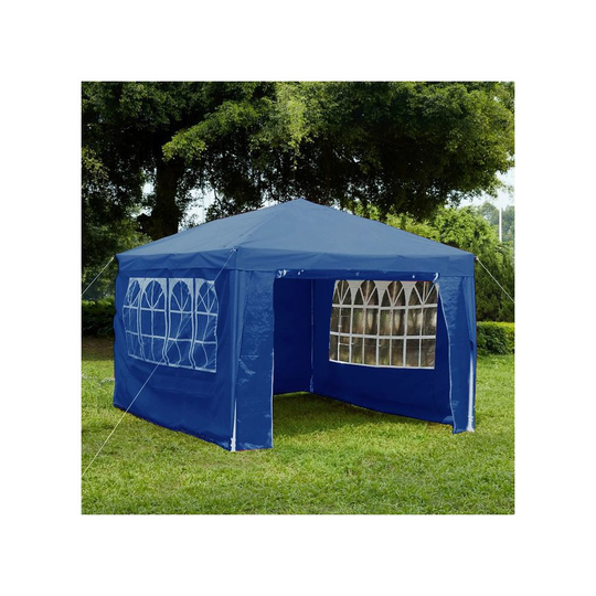 (Blue) Gazebo 3x4m Waterproof Party Shelter Sides Folding