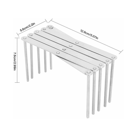 2 x Pot Pan Lid Stand Rack Organiser Stainless Steel Kitchen Holder