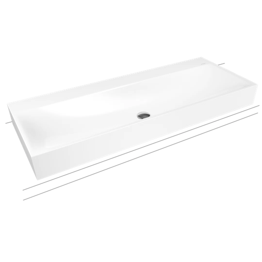 White Steel Enamel Rectangular Bathroom Sink
