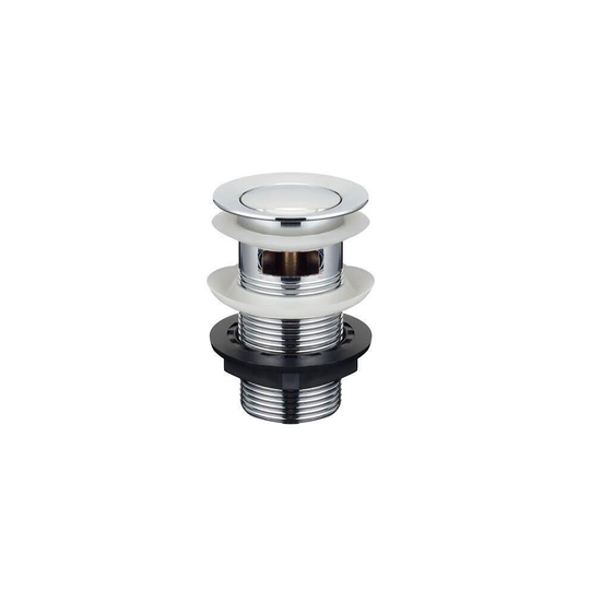 Pop Up Basin Waste Slotted Bathroom Chrome Sink Push Button Click Clack Plug Kit