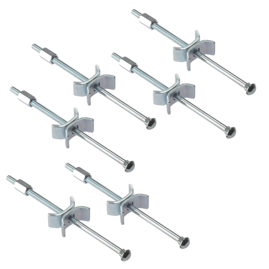 (6 Pack) Kitchen Worktop Connecting Bolts Clamp Joint Butterfly Connector 150mm Long