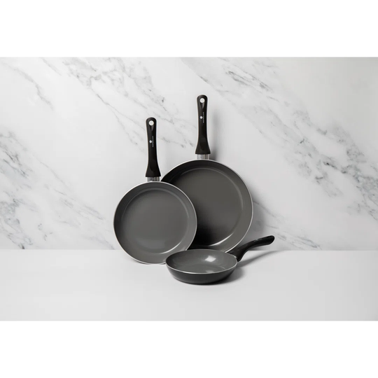 MasterClass Can-To-Pan Recycled Aluminium & Ceramic Non-Stick 3-Piece Non-Stick Frying Pan Set