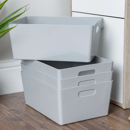 Large Deep Plastic 4 Piece Basket Set