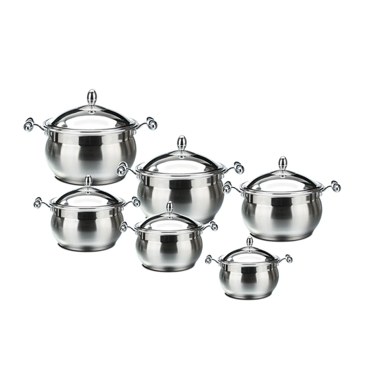 SQ Professional Lustro Imperiale 6 Pieces Stainless Steel Cookware Set