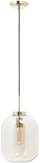 BHS Merriam Glass Pendant Ceiling Light - Brass