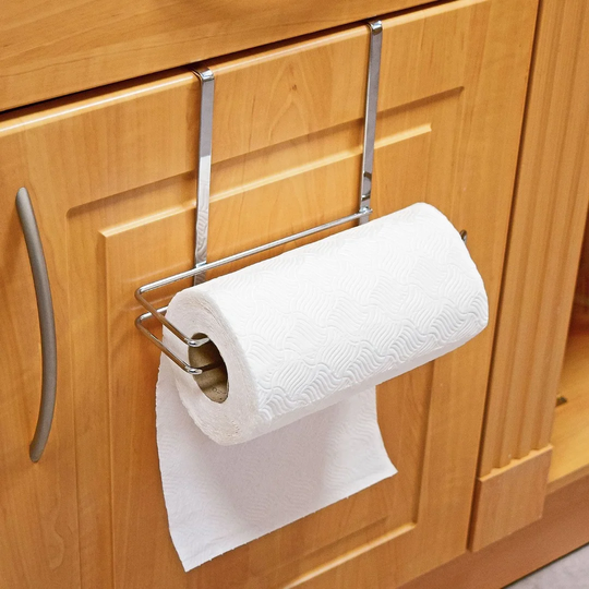 Deluxe 27cm Over Cabinet Door Towel Roll Storage Rack