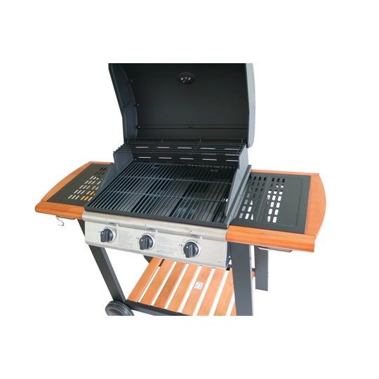 Aireona Modena 3 - Burner Portable Liquid Propane 35827.5 BTU Gas Grill with Cabinet