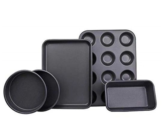 Belfry Kitchen Morrell 5 Piece Non-Stick Cast Iron Bakeware Set