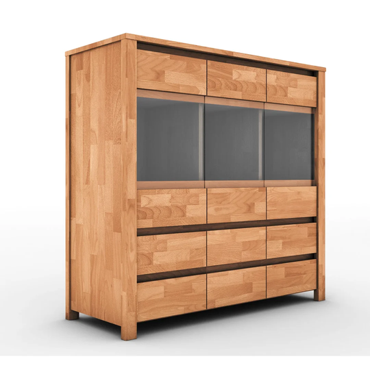 Fugate 115 Cm Wide 6 Drawer Solid Wood Highboard