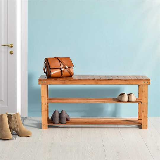 Bamboo 8 Pair Shoe Rack