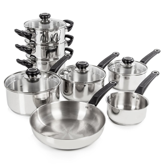 8Pc Morphy Richards 970001 Equip Induction Pan Set - Stainless Steel