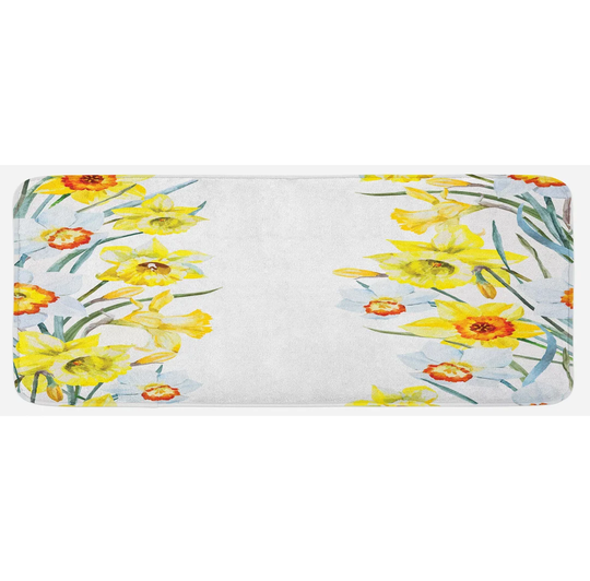 Deasia Daffodil Flowers Kitchen Mat