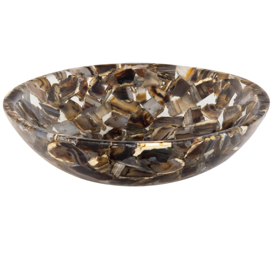 Ashly Agate Stone Circular 400mm Countertop Basin