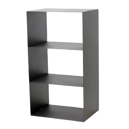 Black Steel CASI Log Rack With 3 Levels 45X30x80 Cm