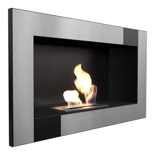 Wall-Mounted Ethanol Fireplace Golf Black with Glazing