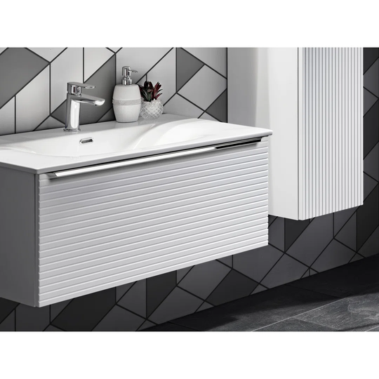 Ingerose 90Cm Wall Mounted Single Bathroom Vanity Base Only in White
