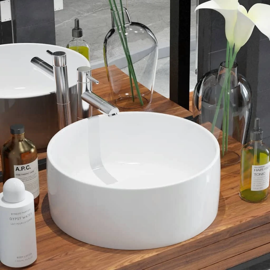 Reynalda Ceramic Round 400 mm Countertop Basin