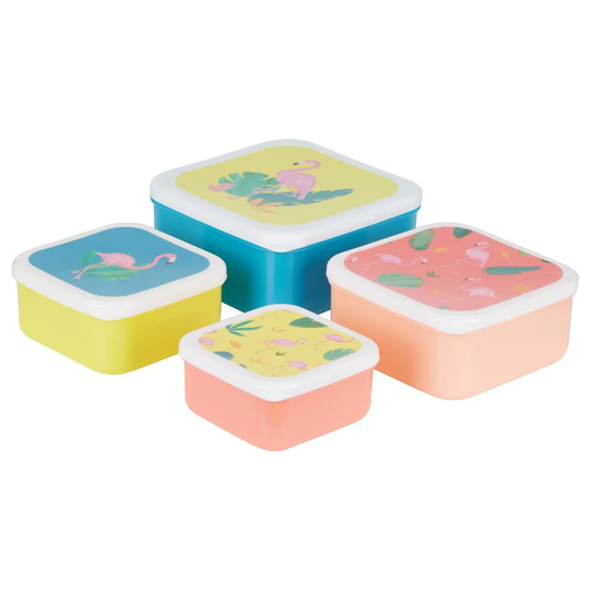 Lannie Mimo Flamingo 4 Container Food Storage Set