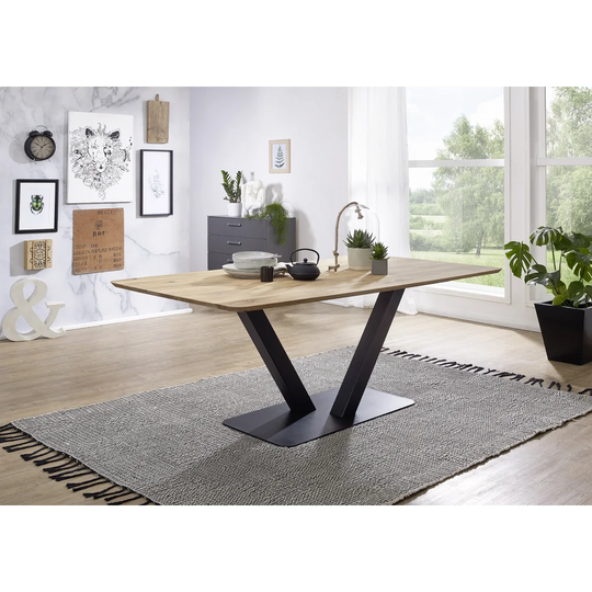 Solid Oak Pedestal Dining Table