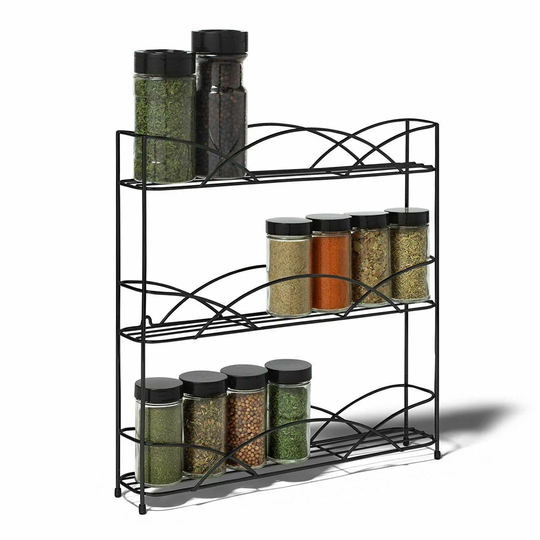 3 Tier Counter Top Spice Rack - Black