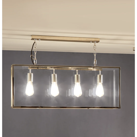 Ketterman 4 Light Rectangle Pendant