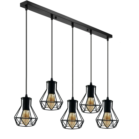 Wallin 5-Light Kitchen Island Geometric Pendant