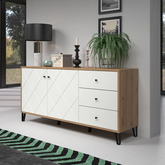 Eshawna 183 Cm Wide 3 Drawer Sideboard