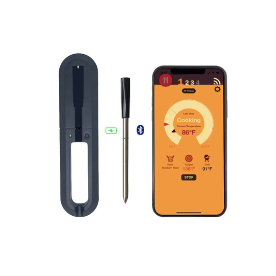 BBQ Thermometer Portable Wireless Bluetooth Kitchen Grill Food Oven