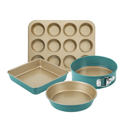 Prestige - Nadiya - Baking 4 Piece Cake Tin Set - Non Stick - PFOA Free Interior - Dishwasher Safe - 10 Year Guarantee